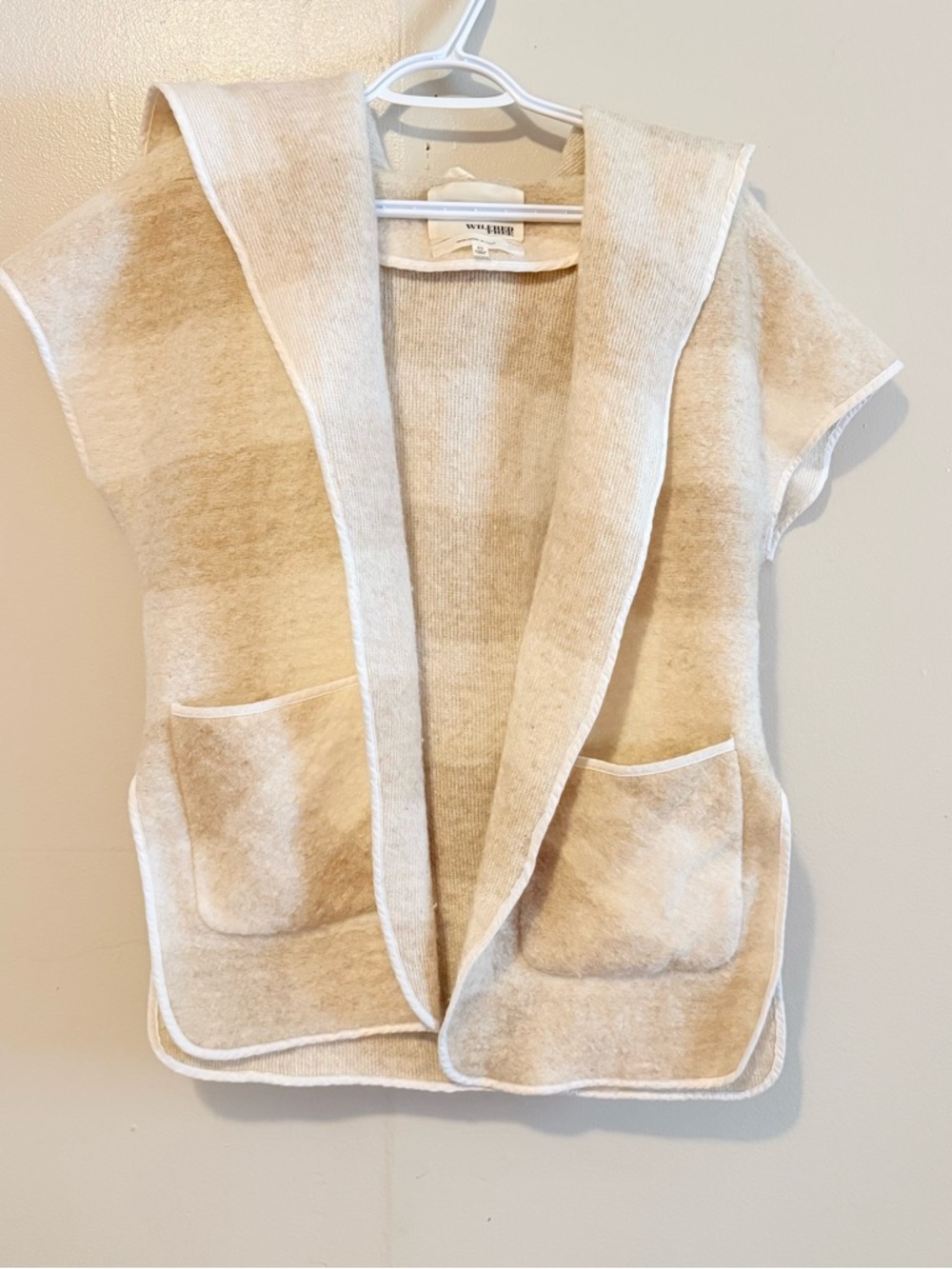 Wilfred Cream Hooded Short Sleeve Cardigan